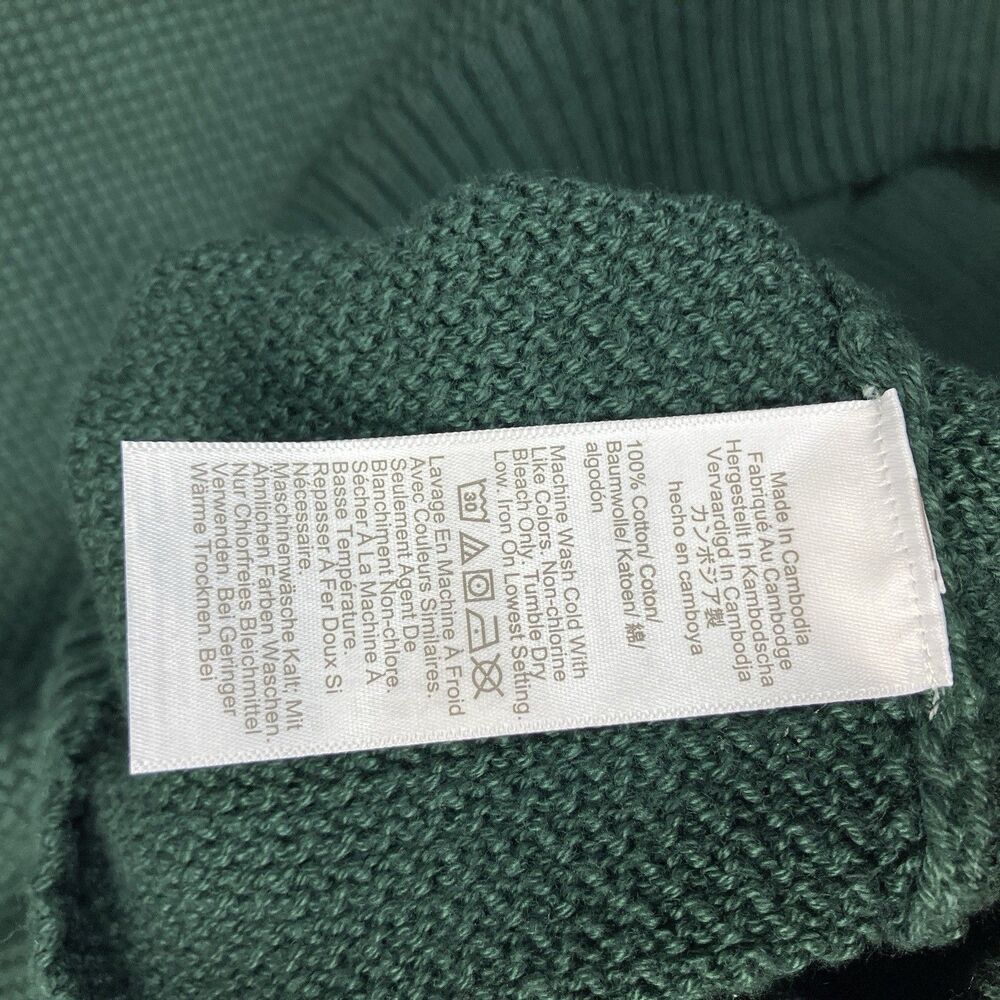 J Crew Sweater Mens S Green Crewneck Premium Basket-stitch Business Casual - Picture 15 of 16